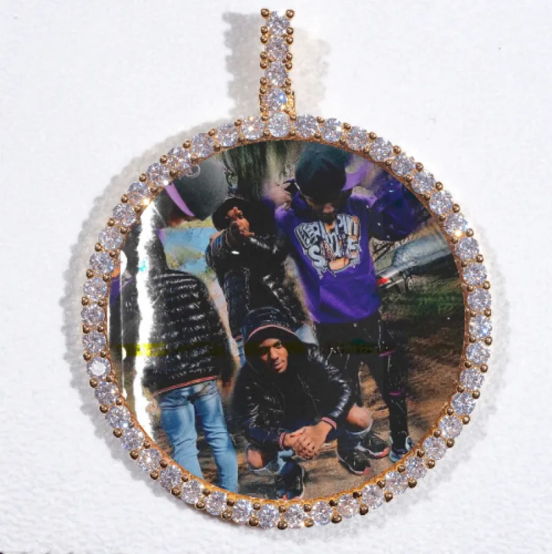 LARGE 3D CIRCLE CUSTOM PICTURE PENDANT sold by The GUU Shop