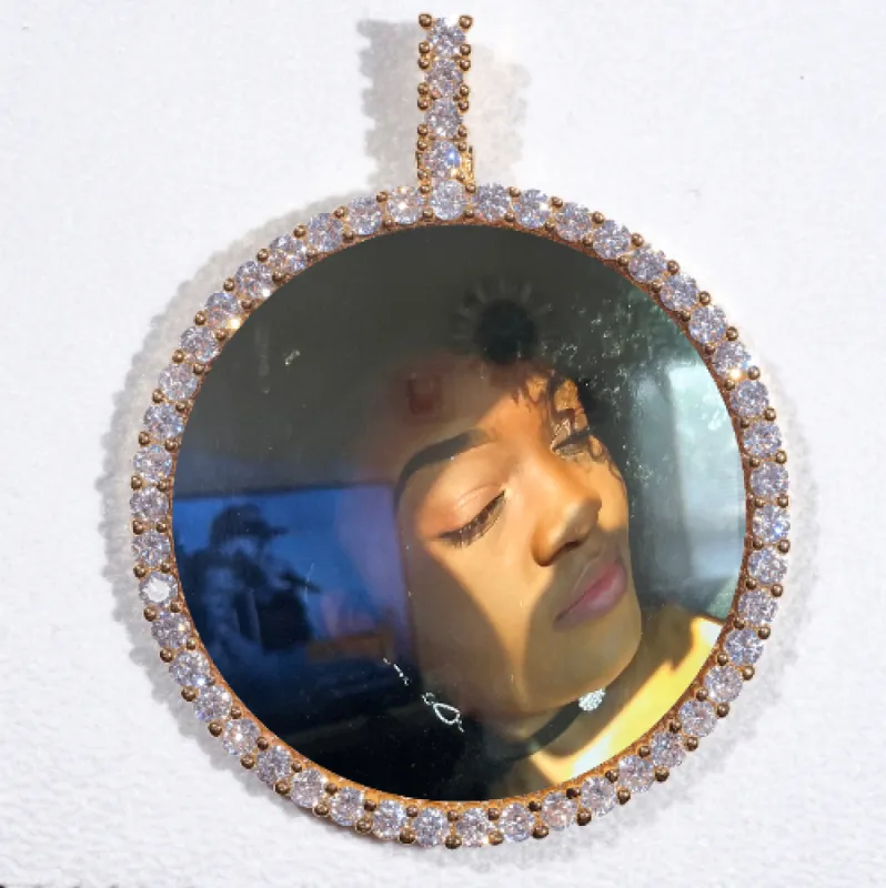 LARGE 3D CIRCLE CUSTOM PICTURE PENDANT sold by The GUU Shop
