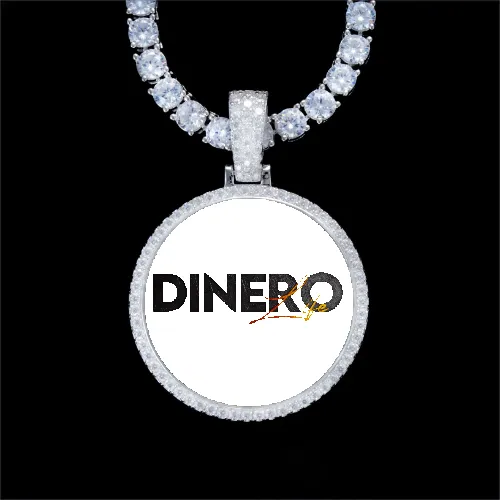 925S & VVS Moissanite 3D Circle Custom Picture Pendant sold by The GUU Shop