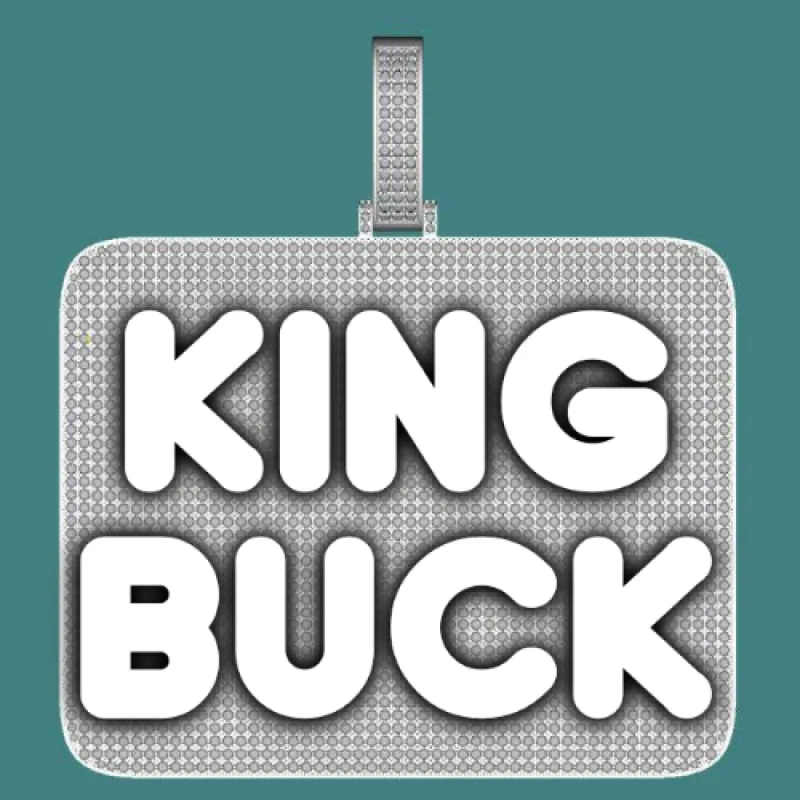 CUSTOM LETTER NECKLACE 3D BIG SQUARE sold by The GUU Shop