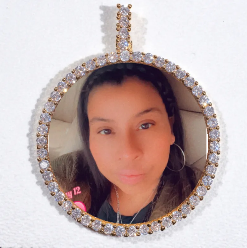 LARGE 3D CIRCLE CUSTOM PICTURE PENDANT sold by The GUU Shop