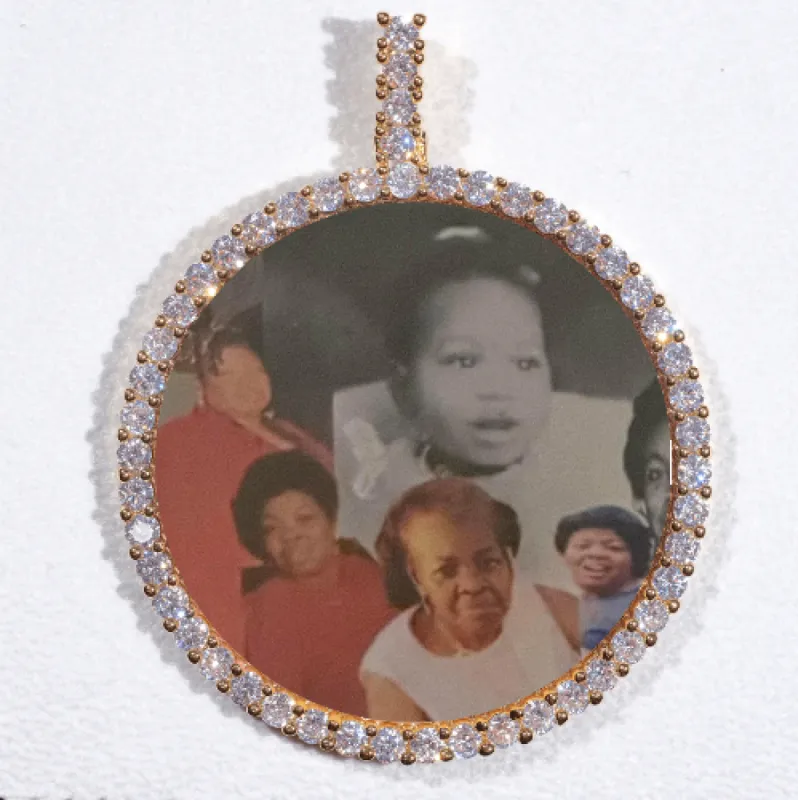 LARGE 3D CIRCLE CUSTOM PICTURE PENDANT sold by The GUU Shop