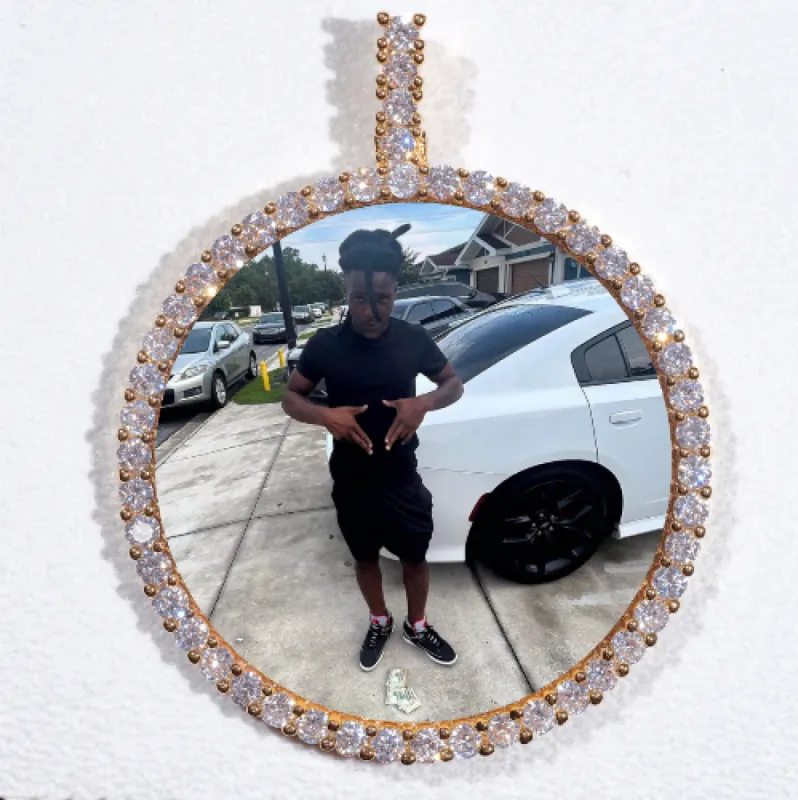 LARGE 3D CIRCLE CUSTOM PICTURE PENDANT sold by The GUU Shop