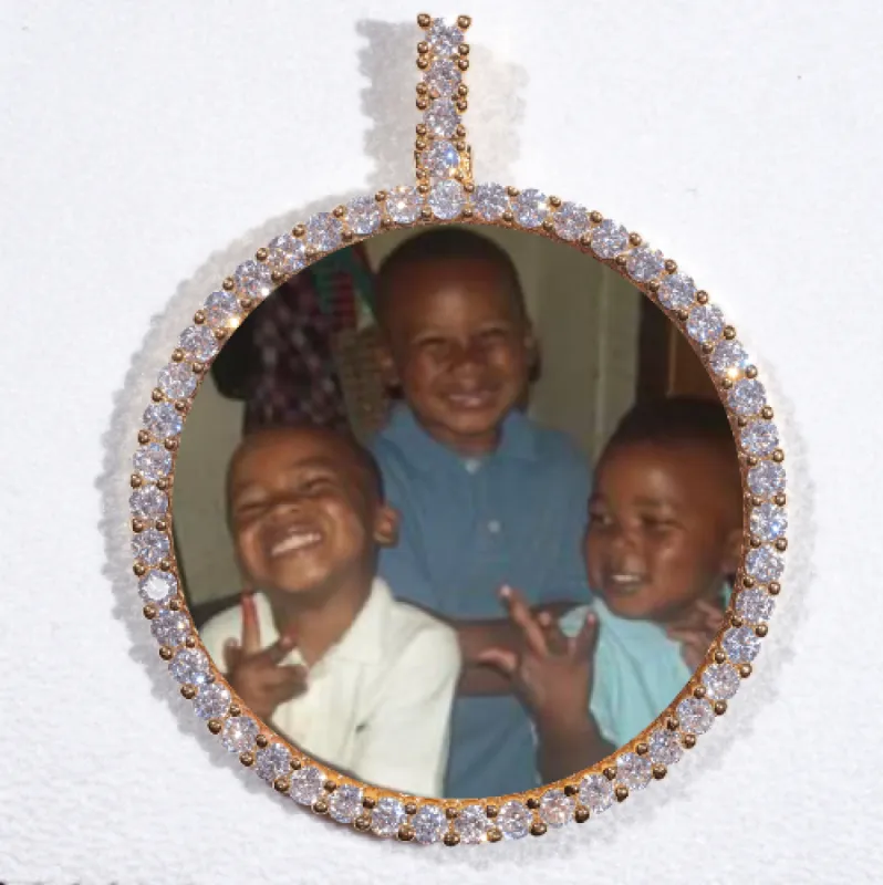 LARGE 3D CIRCLE CUSTOM PICTURE PENDANT sold by The GUU Shop