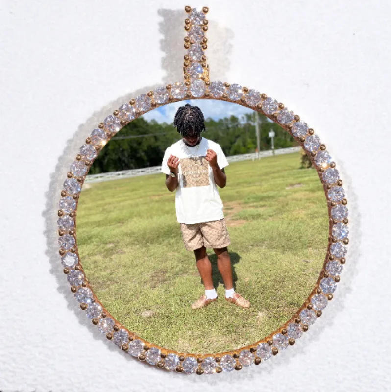LARGE 3D CIRCLE CUSTOM PICTURE PENDANT sold by The GUU Shop