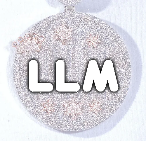 CUSTOM LETTER NECKLACE 3D BIG CROWN DISC sold by The GUU Shop