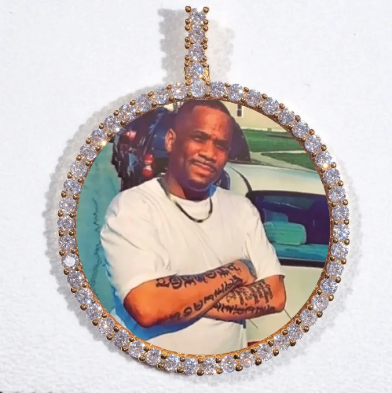 LARGE 3D CIRCLE CUSTOM PICTURE PENDANT sold by The GUU Shop