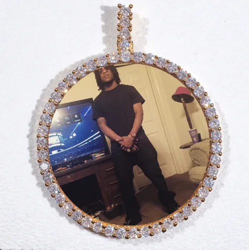 LARGE 3D CIRCLE CUSTOM PICTURE PENDANT sold by The GUU Shop