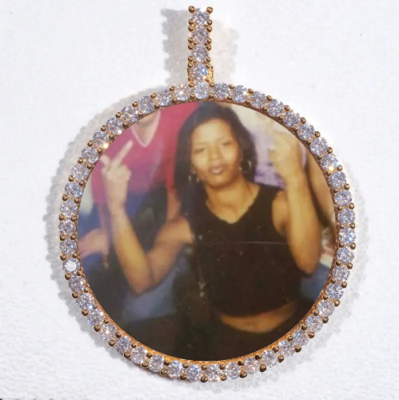 LARGE 3D CIRCLE CUSTOM PICTURE PENDANT sold by The GUU Shop