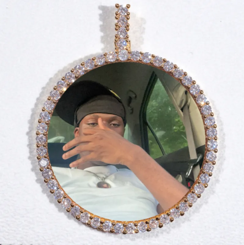 LARGE 3D CIRCLE CUSTOM PICTURE PENDANT sold by The GUU Shop