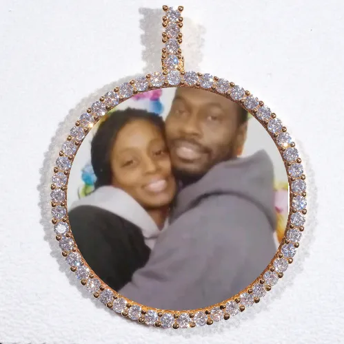 LARGE 3D CIRCLE CUSTOM PICTURE PENDANT sold by The GUU Shop