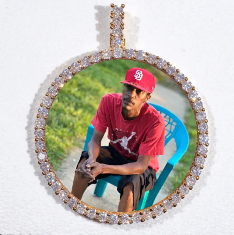 LARGE 3D CIRCLE CUSTOM PICTURE PENDANT sold by The GUU Shop