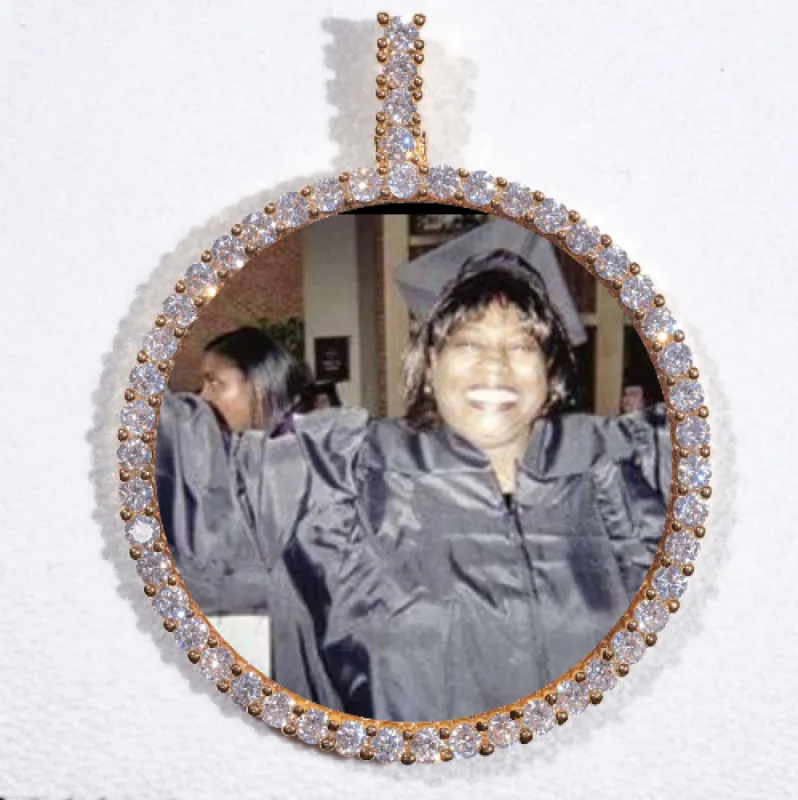 LARGE 3D CIRCLE CUSTOM PICTURE PENDANT sold by The GUU Shop