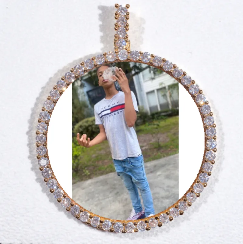 LARGE 3D CIRCLE CUSTOM PICTURE PENDANT sold by The GUU Shop