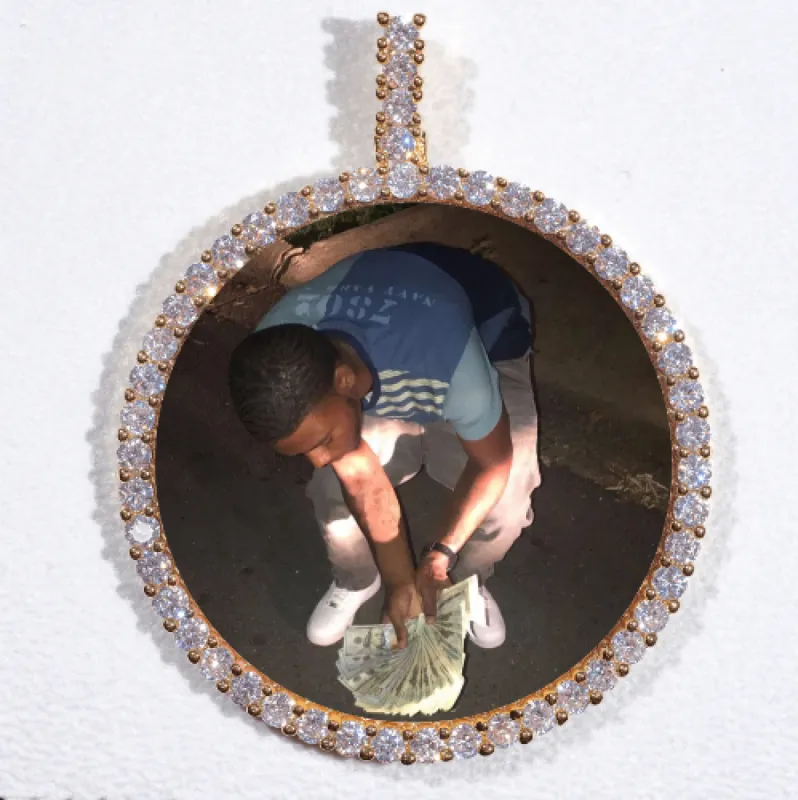 LARGE 3D CIRCLE CUSTOM PICTURE PENDANT sold by The GUU Shop