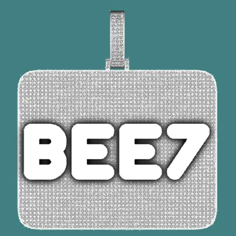 CUSTOM LETTER NECKLACE 3D BIG SQUARE sold by The GUU Shop