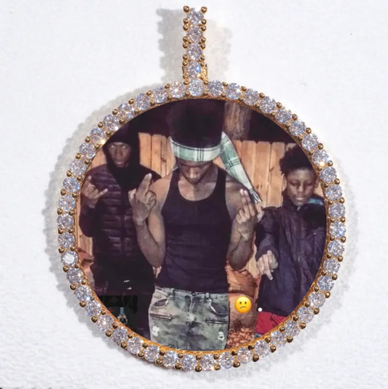 LARGE 3D CIRCLE CUSTOM PICTURE PENDANT sold by The GUU Shop