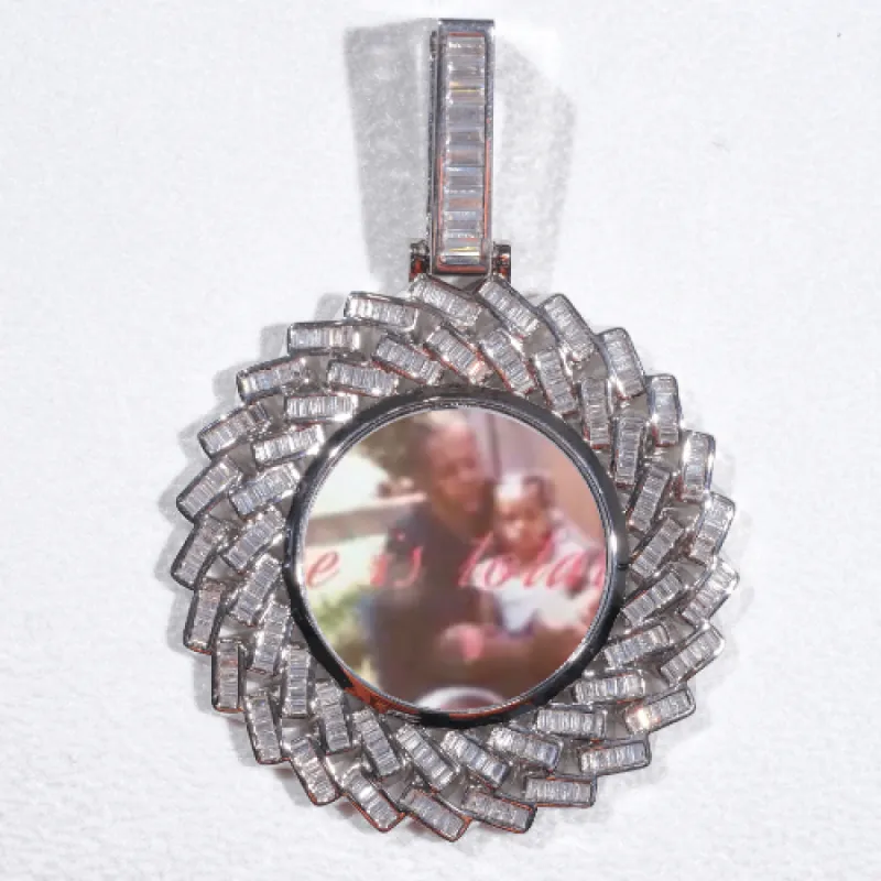 Large 3D Baguette Custom Picture Pendant sold by The GUU Shop