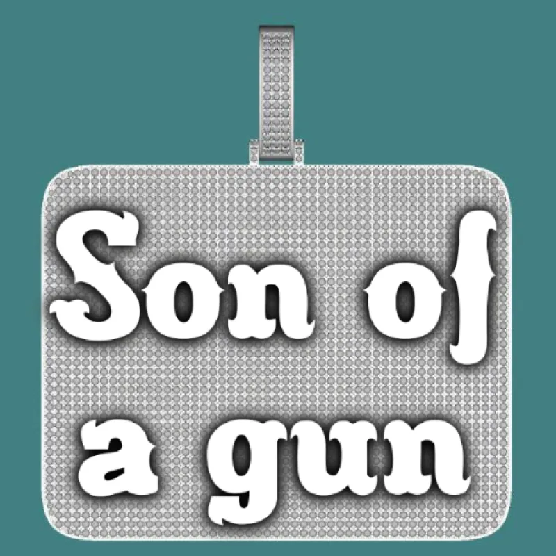 CUSTOM LETTER NECKLACE 3D BIG SQUARE sold by The GUU Shop