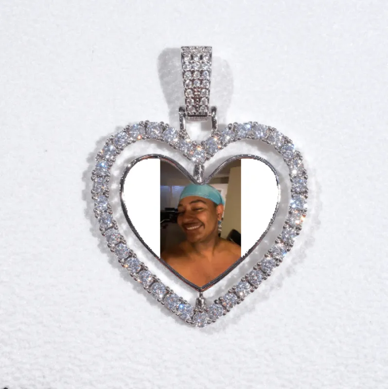 3D Spinning 2-Faced Heart Custom Picture Pendant sold by The GUU Shop