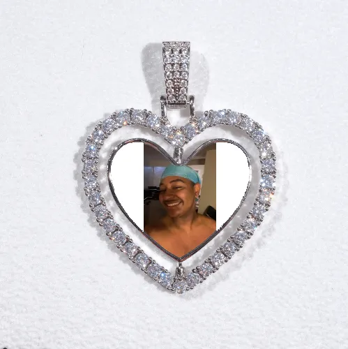 3D Spinning 2-Faced Heart Custom Picture Pendant sold by The GUU Shop