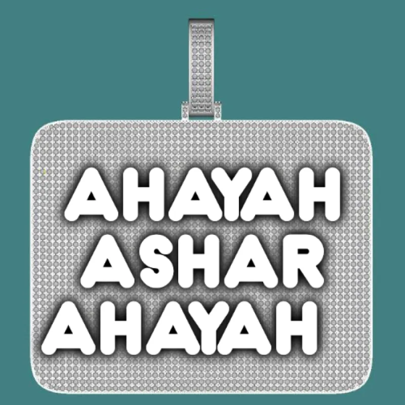 CUSTOM LETTER NECKLACE 3D BIG SQUARE sold by The GUU Shop