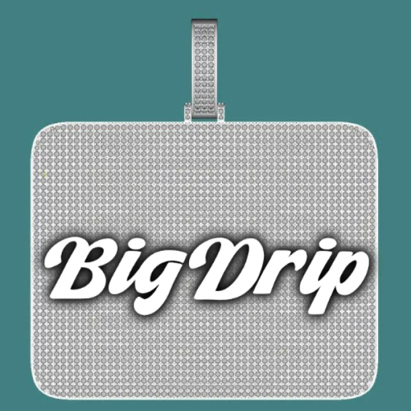 CUSTOM LETTER NECKLACE 3D BIG SQUARE sold by The GUU Shop