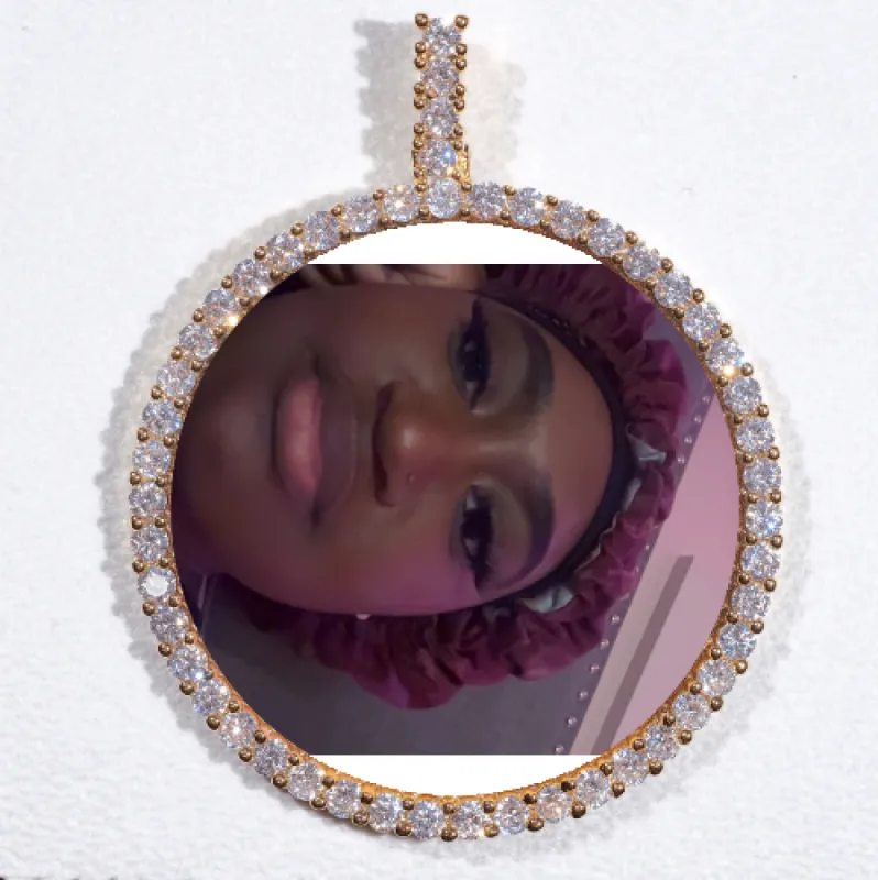 LARGE 3D CIRCLE CUSTOM PICTURE PENDANT sold by The GUU Shop