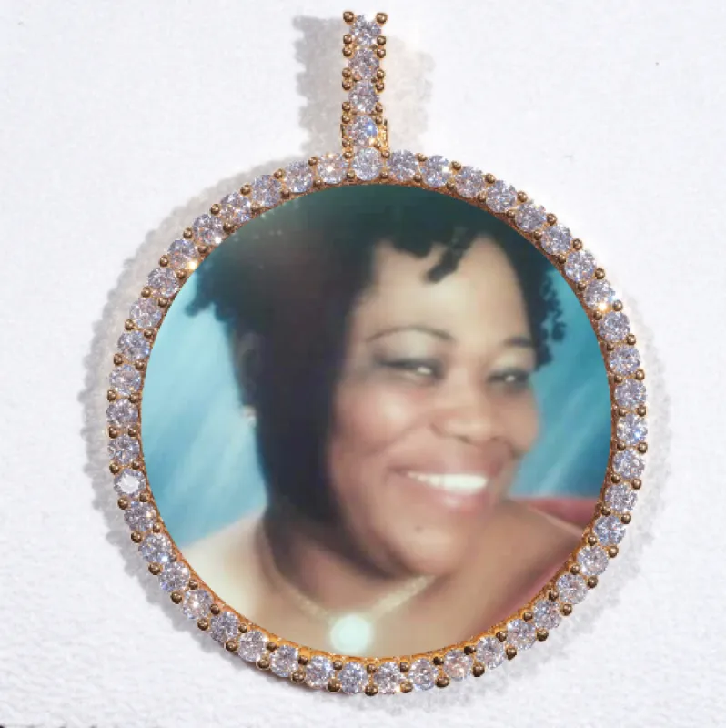 LARGE 3D CIRCLE CUSTOM PICTURE PENDANT sold by The GUU Shop