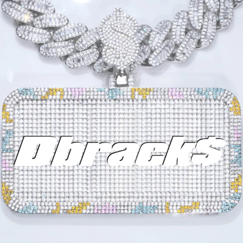 CUSTOM LETTER NECKLACE 3D COLORFUL SQUARE sold by The GUU Shop