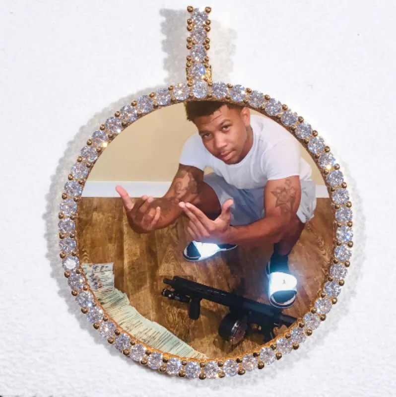 LARGE 3D CIRCLE CUSTOM PICTURE PENDANT sold by The GUU Shop