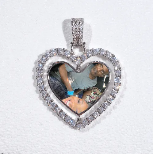 3D Spinning 2-Faced Heart Custom Picture Pendant sold by The GUU Shop