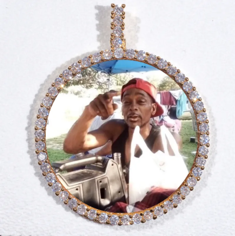 LARGE 3D CIRCLE CUSTOM PICTURE PENDANT sold by The GUU Shop