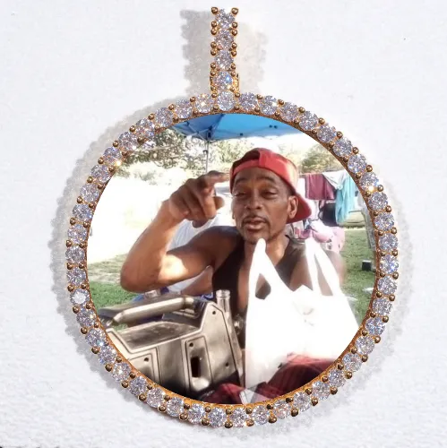 LARGE 3D CIRCLE CUSTOM PICTURE PENDANT sold by The GUU Shop