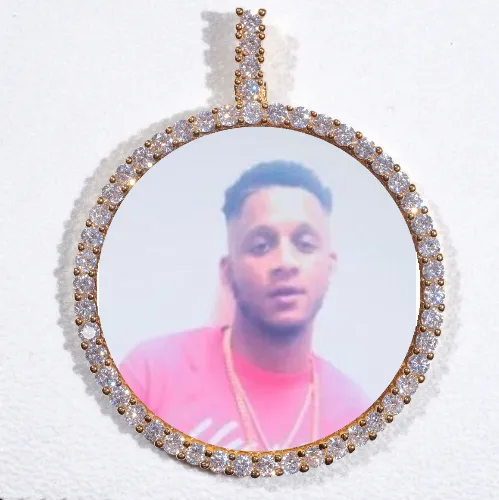 LARGE 3D CIRCLE CUSTOM PICTURE PENDANT sold by The GUU Shop