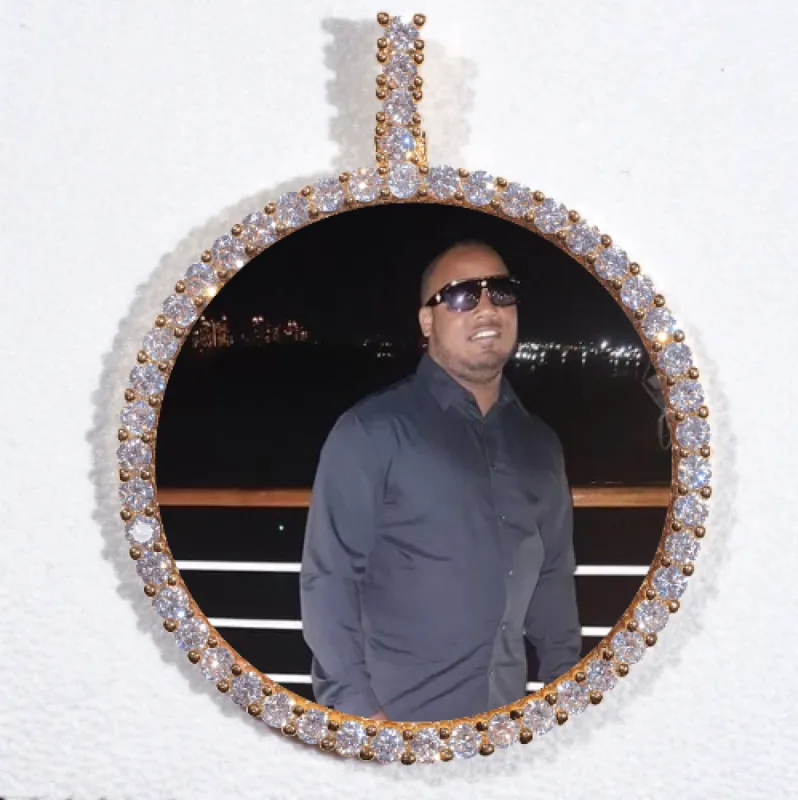 LARGE 3D CIRCLE CUSTOM PICTURE PENDANT sold by The GUU Shop