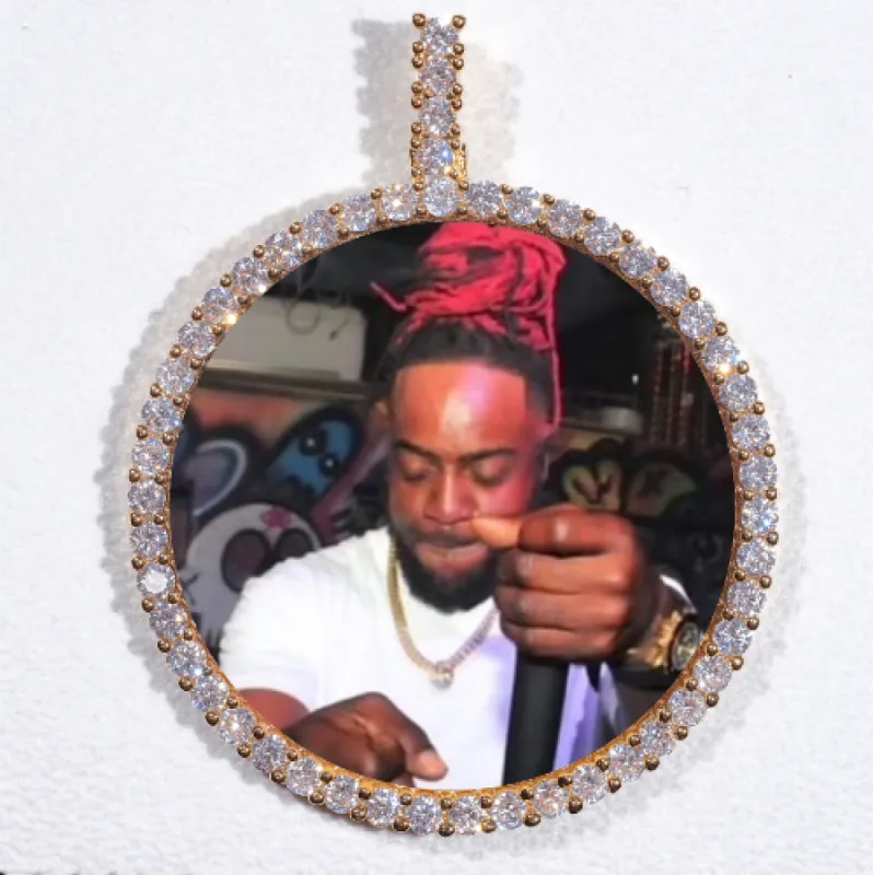 LARGE 3D CIRCLE CUSTOM PICTURE PENDANT sold by The GUU Shop