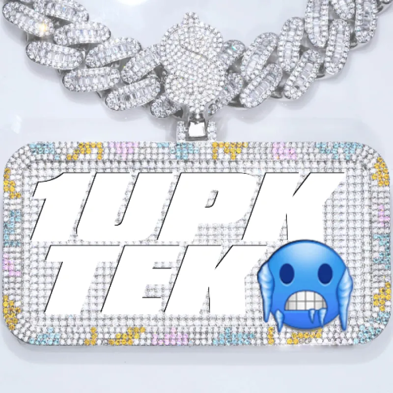 CUSTOM LETTER NECKLACE 3D COLORFUL SQUARE sold by The GUU Shop