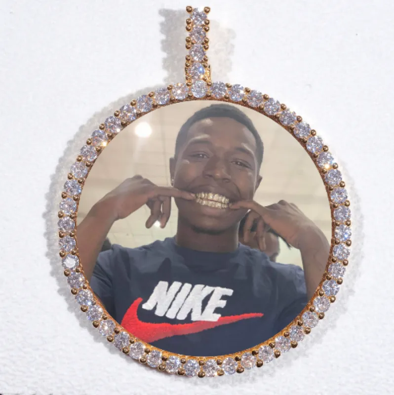 LARGE 3D CIRCLE CUSTOM PICTURE PENDANT sold by The GUU Shop