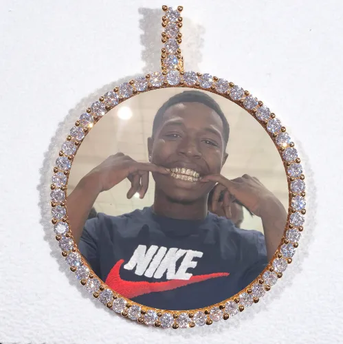 LARGE 3D CIRCLE CUSTOM PICTURE PENDANT sold by The GUU Shop