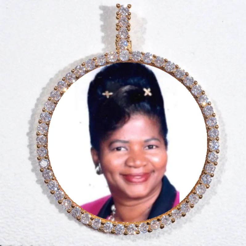 LARGE 3D CIRCLE CUSTOM PICTURE PENDANT sold by The GUU Shop