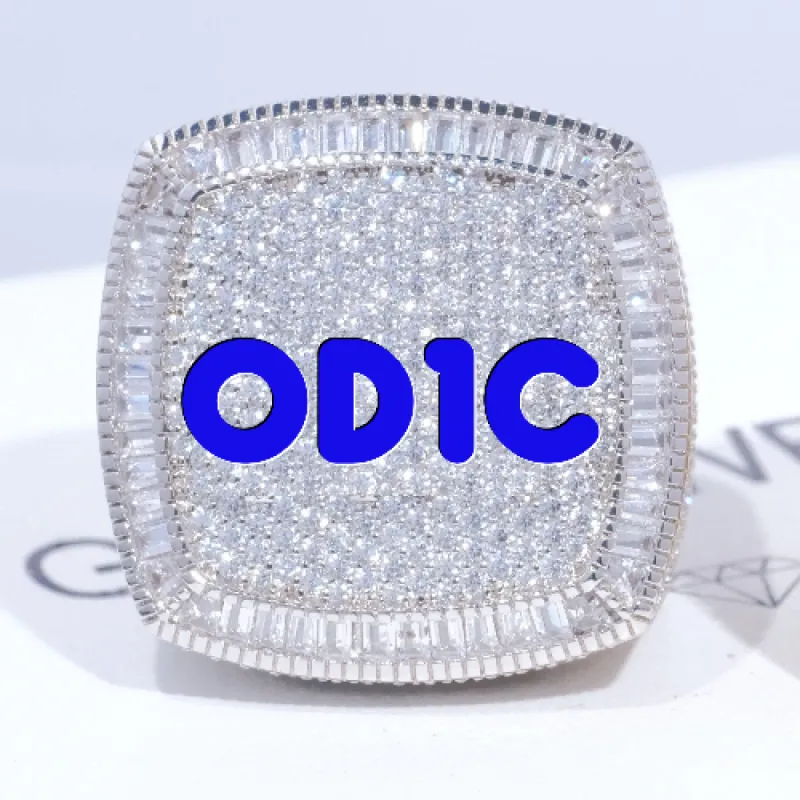 CUSTOM LETTER 3D ICED RING sold by The GUU Shop