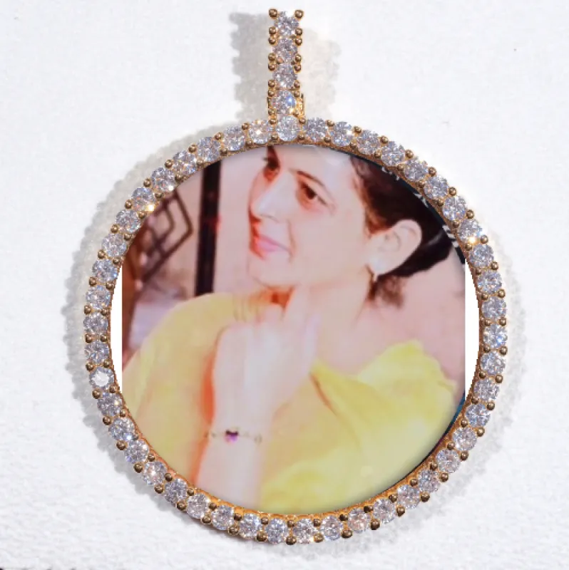 LARGE 3D CIRCLE CUSTOM PICTURE PENDANT sold by The GUU Shop