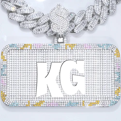 CUSTOM LETTER NECKLACE 3D COLORFUL SQUARE sold by The GUU Shop