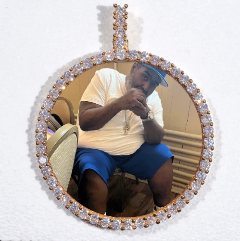 LARGE 3D CIRCLE CUSTOM PICTURE PENDANT sold by The GUU Shop