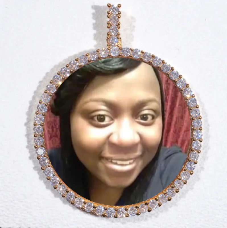 LARGE 3D CIRCLE CUSTOM PICTURE PENDANT sold by The GUU Shop