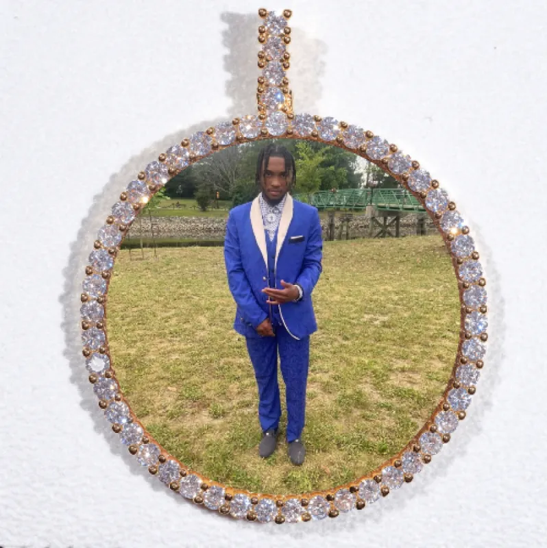 LARGE 3D CIRCLE CUSTOM PICTURE PENDANT sold by The GUU Shop