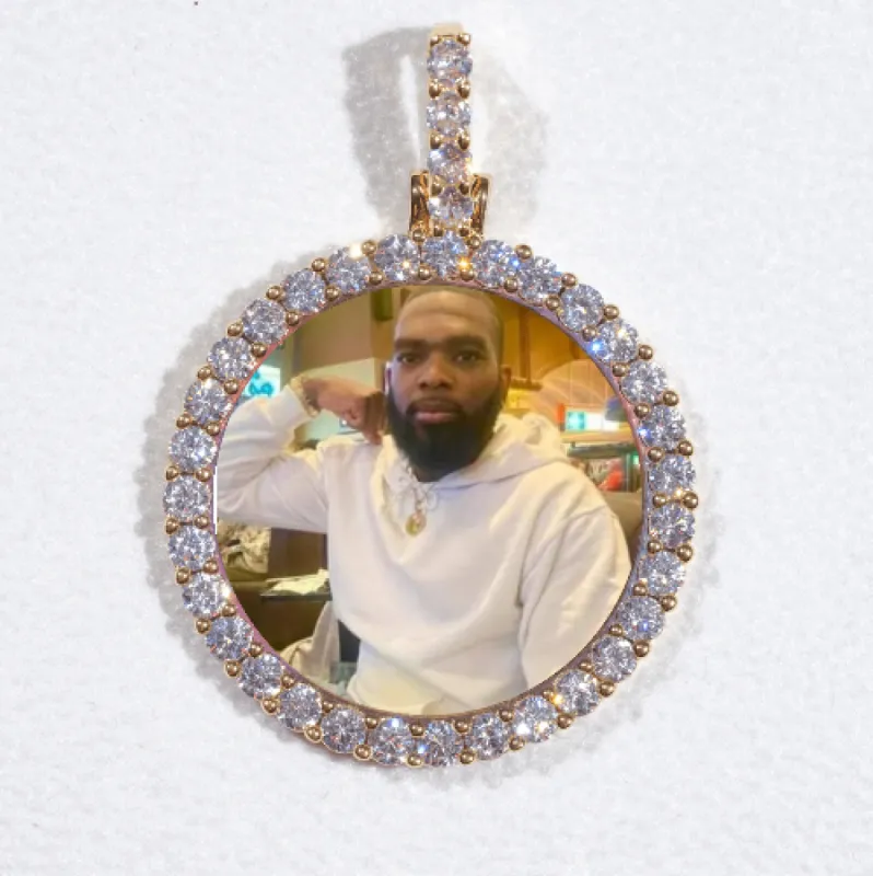 3D CIRCLE CUSTOM PICTURE PENDANT SMALL SIZE sold by The GUU Shop