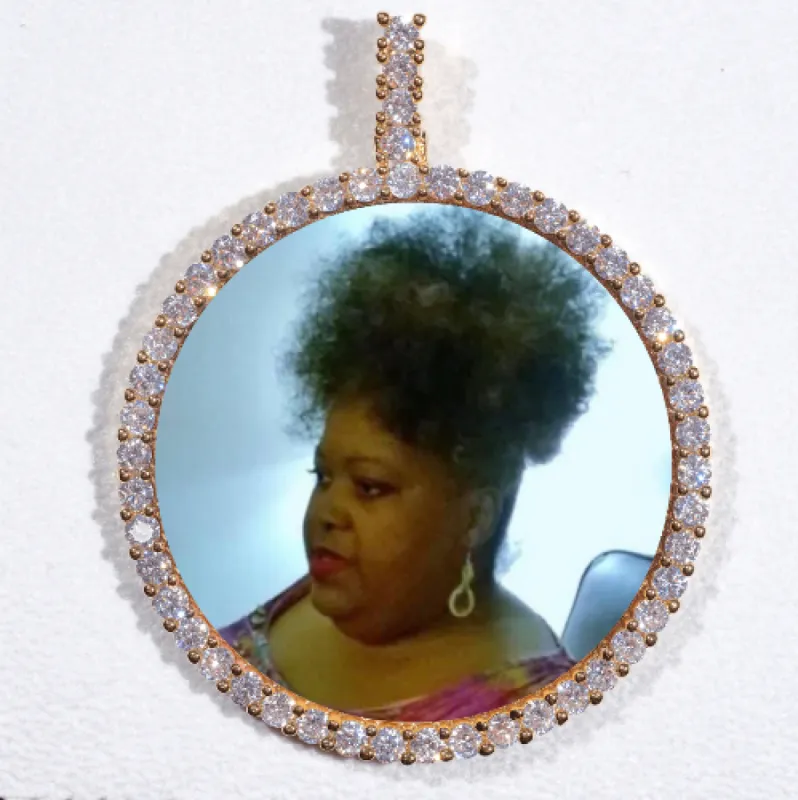 LARGE 3D CIRCLE CUSTOM PICTURE PENDANT sold by The GUU Shop