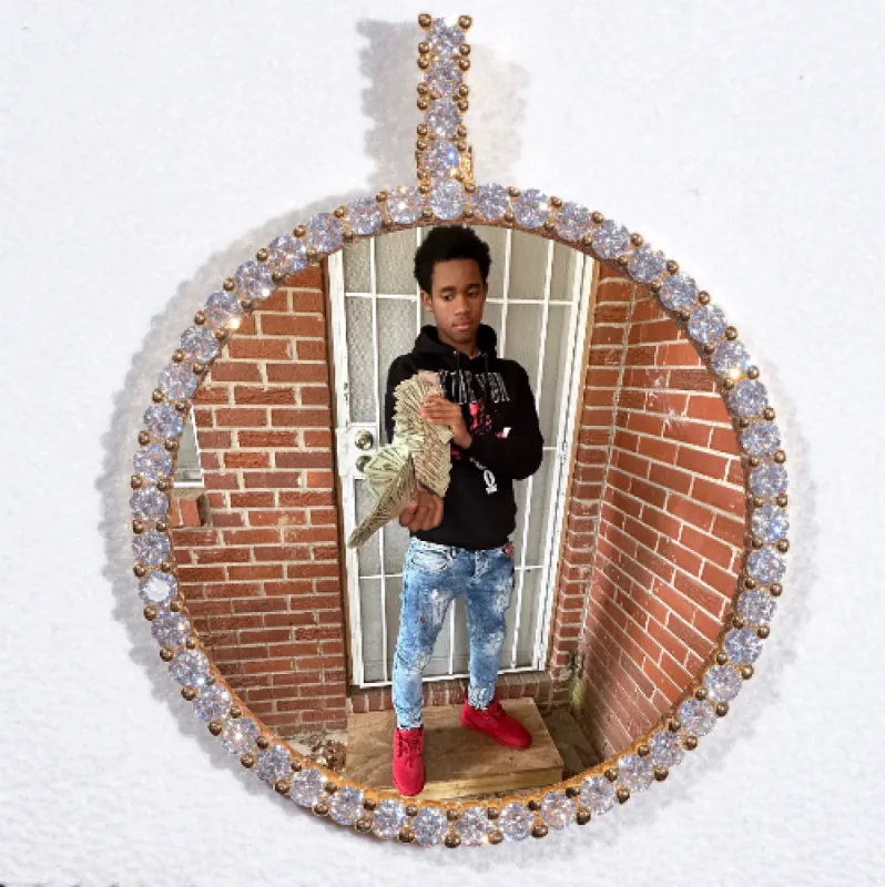 LARGE 3D CIRCLE CUSTOM PICTURE PENDANT sold by The GUU Shop